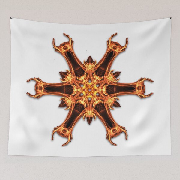 Item preview, fire psychedelic geometric star mandala  designed and sold by TrippyNature.