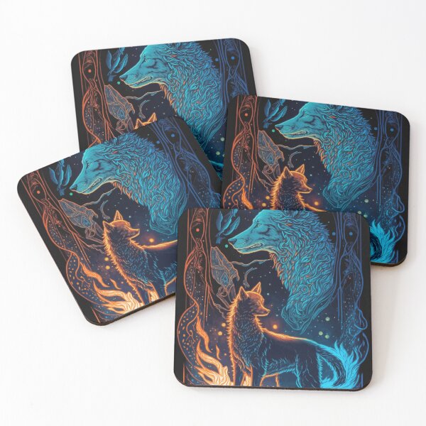 Item preview, Fantasy Wolf & fantasy glowing world tarot designed and sold by Visual-wallart.