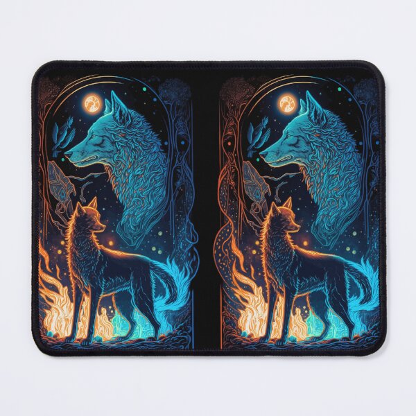 Item preview, Fantasy Wolf & fantasy glowing world tarot designed and sold by Visual-wallart.