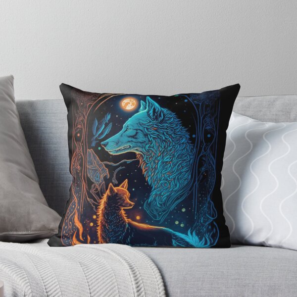 Item preview, Fantasy Wolf & fantasy glowing world tarot designed and sold by Visual-wallart.