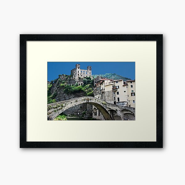 Dolceacqua village and castle Framed Art Print