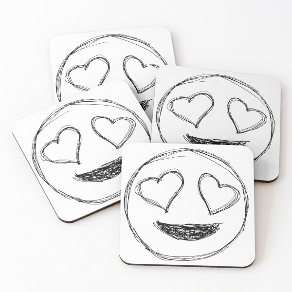 Item preview, Dark and Gritty Smiley Face with Heart Eyes Emoji designed and sold by Michael Stewart.