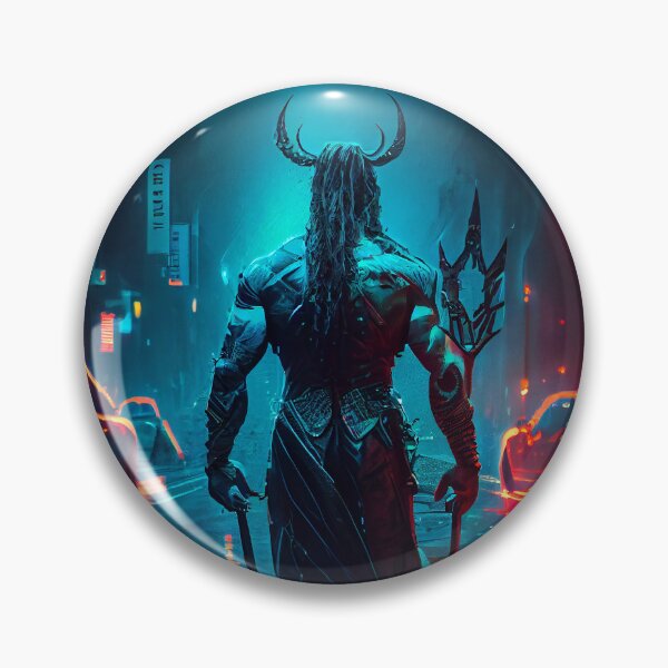 Item preview, Cyberpunk God Poseidon with his trident designed and sold by Chrizz1990.