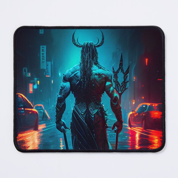 Item preview, Cyberpunk God Poseidon with his trident designed and sold by Chrizz1990.