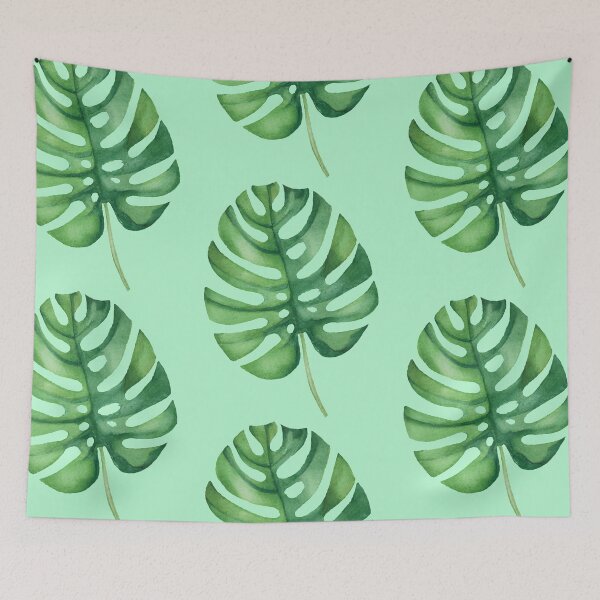 Item preview, Watercolor on big monstera leaf designed and sold by empiricstar.