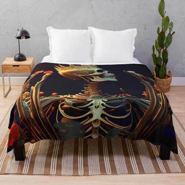 Item preview, Skeleton in garden with golden crown designed and sold by ramith-concept.