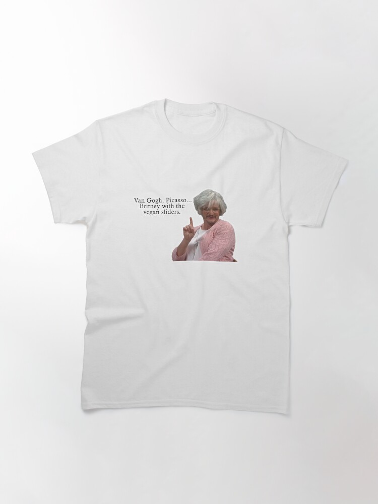 Thumbnail 3 of 7, Classic T-Shirt, Pedro Pascal - Britney with the Vegan Sliders designed and sold by iamwickedz.