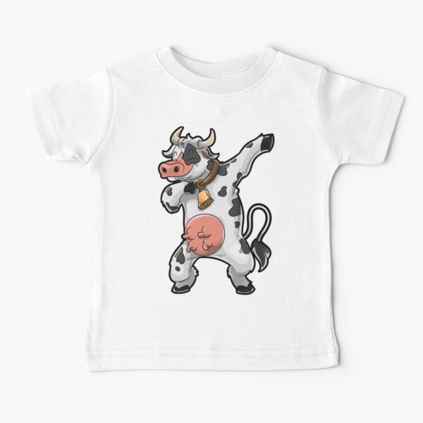 Dabbing Cow Shirt Funny Farming Farm Gifts T-shirt for Farmers or Cow Lovers Baby T-Shirt