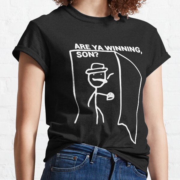  Are Ya Winning Son - Funny Stickman Dad Dank Meme Raglan  Baseball Tee : Clothing, Shoes & Jewelry