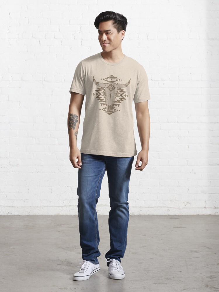 Disover YStone Vintage Distressed Southwest Cattle Skull | Essential T-Shirt 