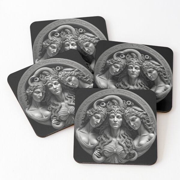 Item preview, Strong and Beautiful Triple Goddess Mother Maiden Crone Hecate Fantasy Synthographic Sculpture designed and sold by Vicki Noble Art.