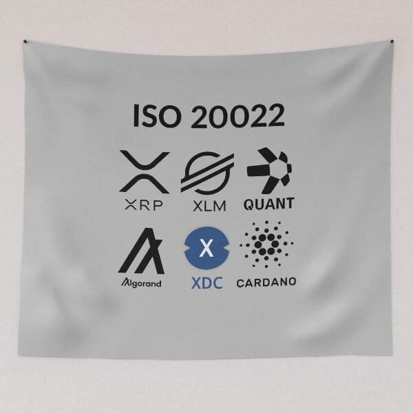 Item preview, ISO 20022 Quant XRP XLM XDC ADA ALGO designed and sold by PopFoxT-shirts.