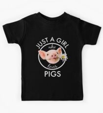 Camiseta para niños Super Cute Just A Girl Who Loves Pigs Flower