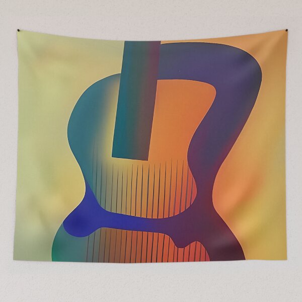 Item preview, Retro abstract guitar designed and sold by ibelieveimages.