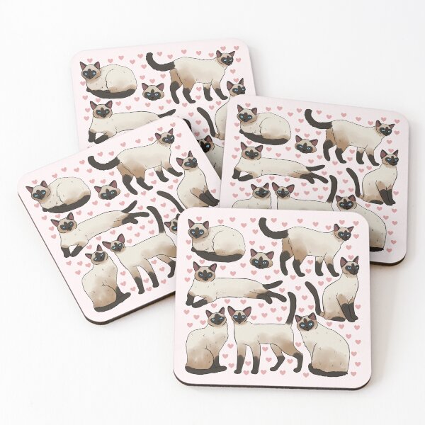 Item preview, Siamese cat cute illustration pattern  designed and sold by Yarafantasyart.