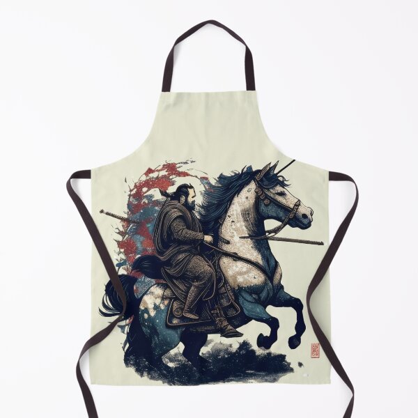Item preview, Samurai Riding a Unicorn into Battle - Digital Art (Supposed to Look Like Oils) designed and sold by Shounenbat.