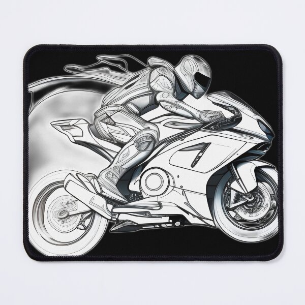 Item preview, Black and White Futuristic Cyberpunk Superbike designed and sold by beluxe.