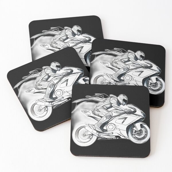 Item preview, Black and White Futuristic Cyberpunk Superbike  designed and sold by beluxe.