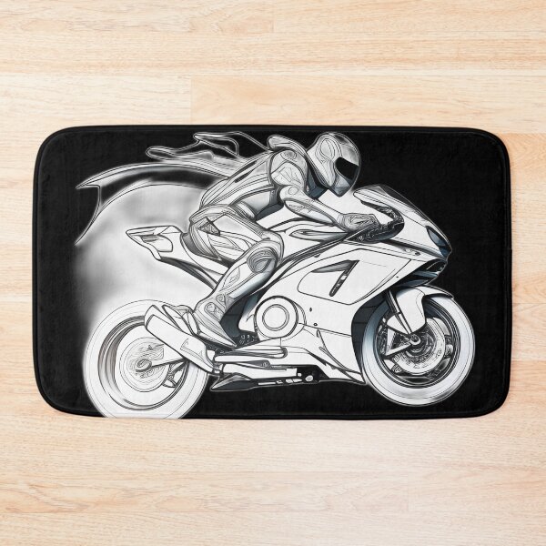 Item preview, Black and White Futuristic Cyberpunk Superbike  designed and sold by beluxe.