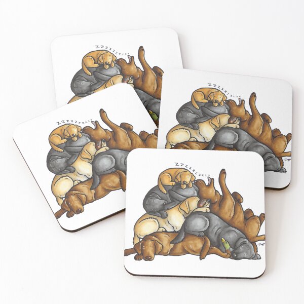 Item preview, Sleeping pile of Labrador dogs  designed and sold by sauhankeesunz.