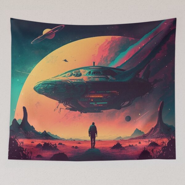 Item preview, space vintage style designed and sold by AGliveshop.