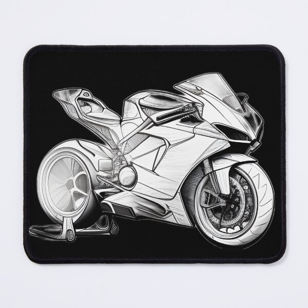 Item preview, Black and White Futuristic Cyberpunk Superbike  designed and sold by beluxe.
