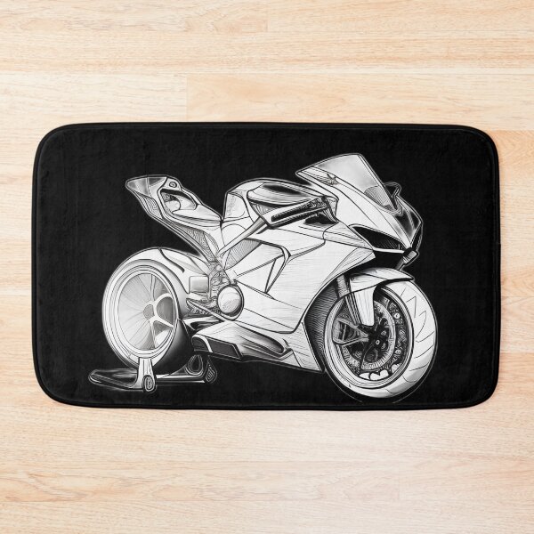 Item preview, Black and White Futuristic Cyberpunk Superbike  designed and sold by beluxe.