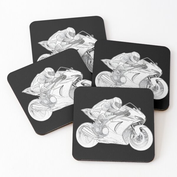 Item preview, Black and White Futuristic Cyberpunk Superbike  designed and sold by beluxe.