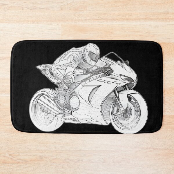Item preview, Black and White Futuristic Cyberpunk Superbike  designed and sold by beluxe.
