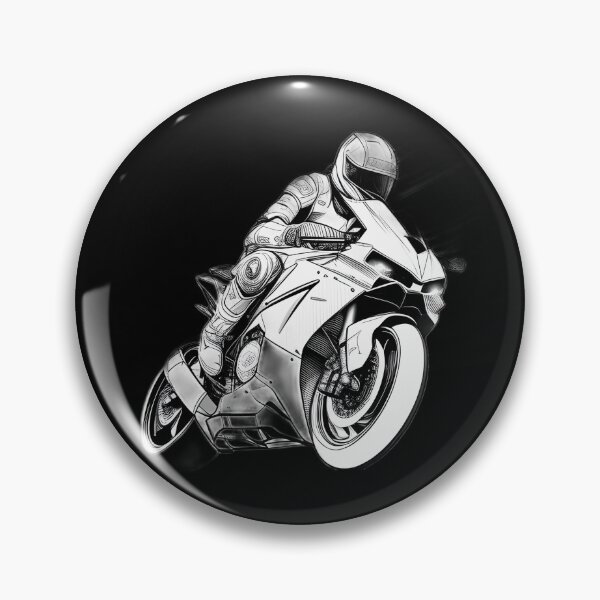Item preview, Black and White Futuristic Cyberpunk Superbike  designed and sold by beluxe.