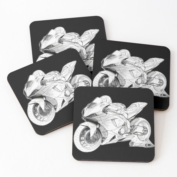 Item preview, Black and White Futuristic Cyberpunk Superbike  designed and sold by beluxe.