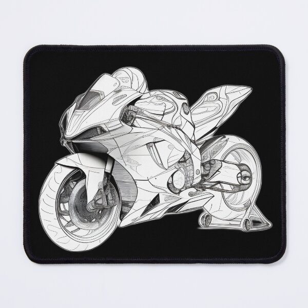 Item preview, Black and White Futuristic Cyberpunk Superbike  designed and sold by beluxe.