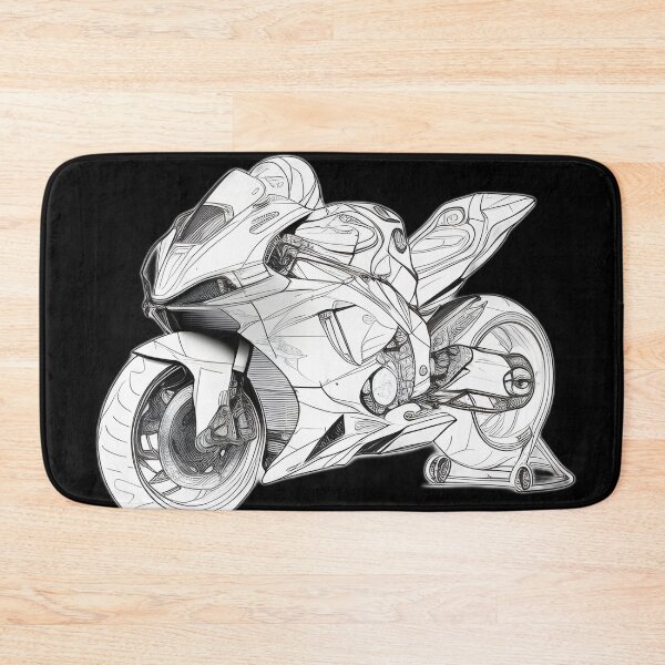 Item preview, Black and White Futuristic Cyberpunk Superbike  designed and sold by beluxe.