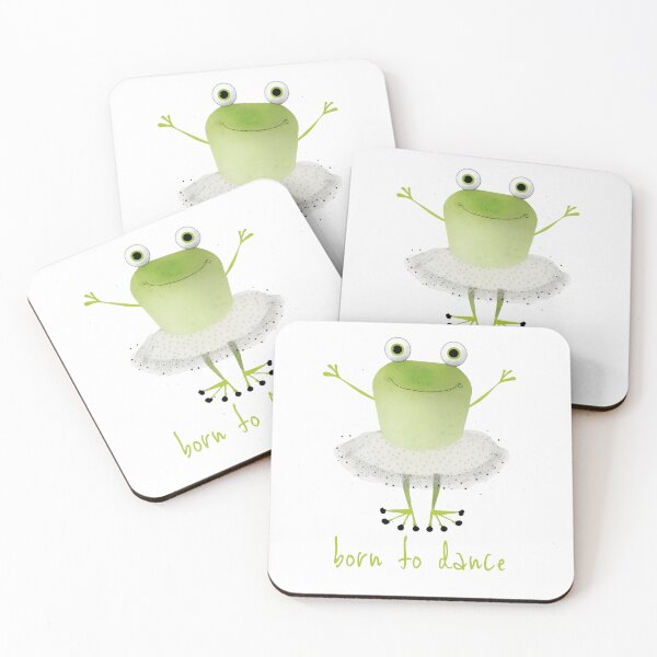 Item preview, Leap into Style with the Born to Dance Frog Ballerina Print designed and sold by ThePurpleMelon.
