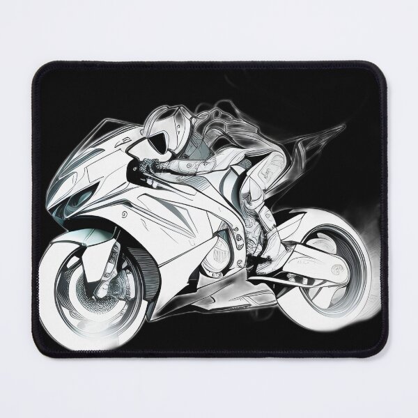 Item preview, Black and White Futuristic Cyberpunk Superbike  designed and sold by beluxe.