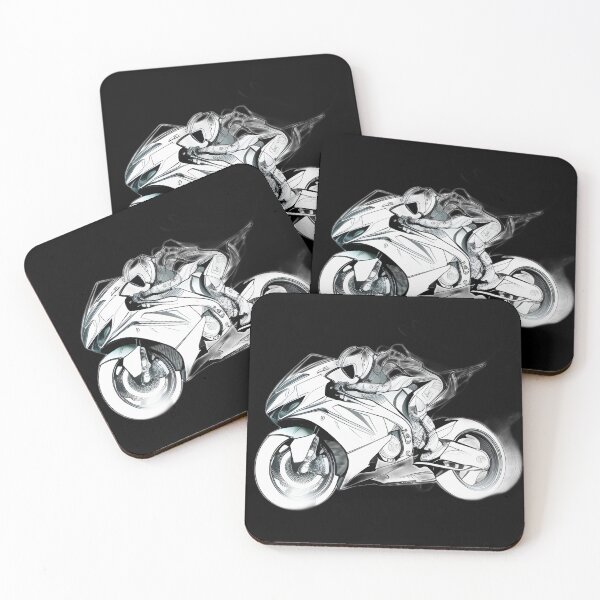 Item preview, Black and White Futuristic Cyberpunk Superbike  designed and sold by beluxe.