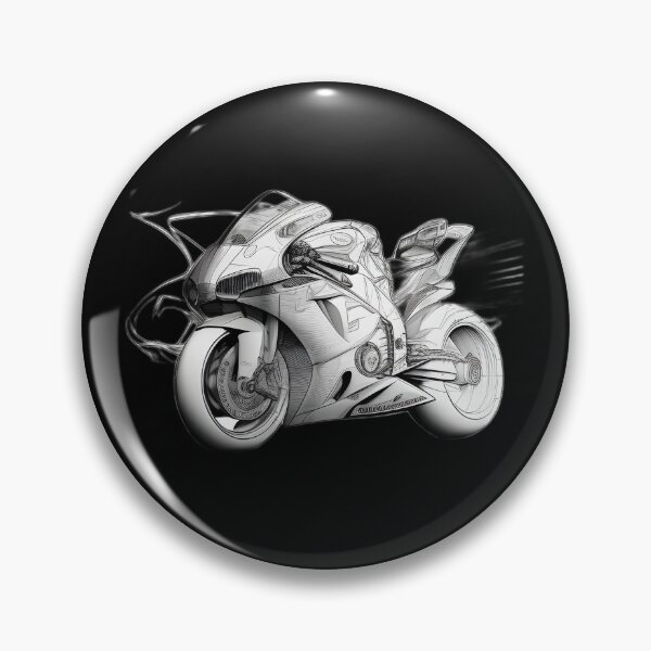 Item preview, Black and White Futuristic Cyberpunk Superbike  designed and sold by beluxe.