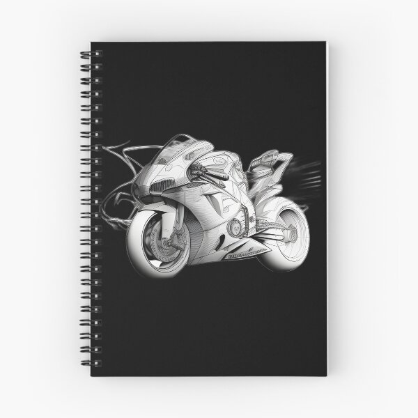 Item preview, Black and White Futuristic Cyberpunk Superbike  designed and sold by beluxe.