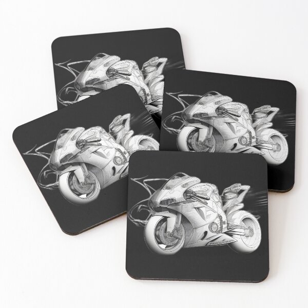 Item preview, Black and White Futuristic Cyberpunk Superbike  designed and sold by beluxe.