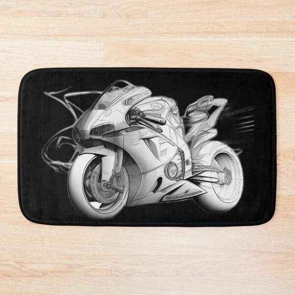 Item preview, Black and White Futuristic Cyberpunk Superbike  designed and sold by beluxe.