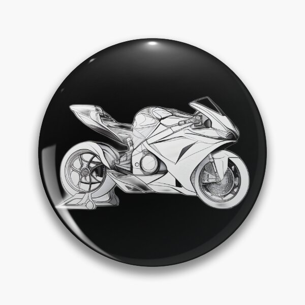 Item preview, Black and White Futuristic Cyberpunk Superbike designed and sold by beluxe.