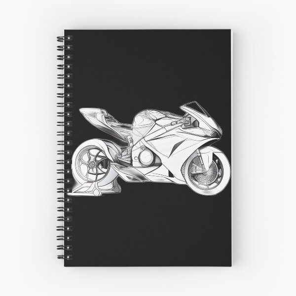 Item preview, Black and White Futuristic Cyberpunk Superbike designed and sold by beluxe.