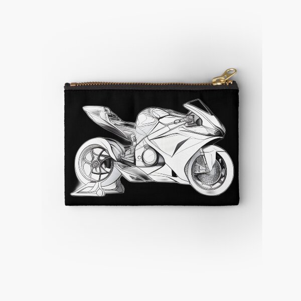 Item preview, Black and White Futuristic Cyberpunk Superbike designed and sold by beluxe.