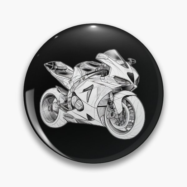 Item preview, Black and White Futuristic Cyberpunk Superbike designed and sold by beluxe.