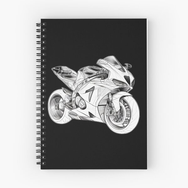 Item preview, Black and White Futuristic Cyberpunk Superbike designed and sold by beluxe.