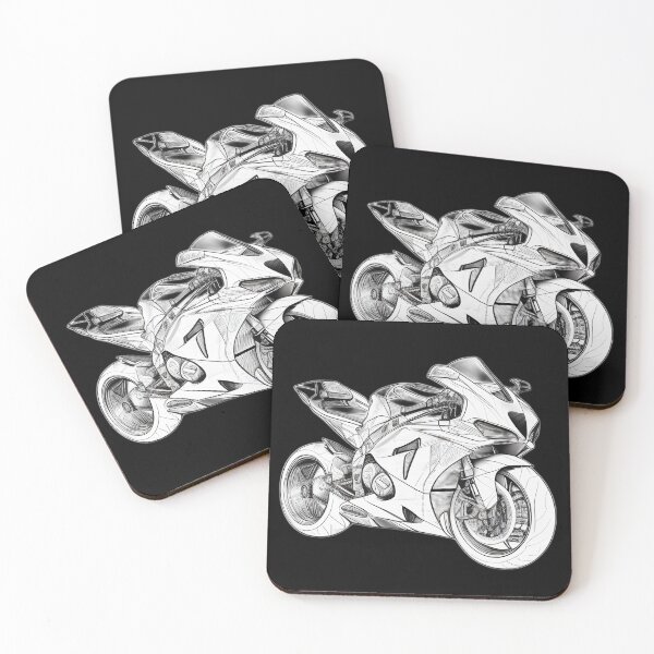 Item preview, Black and White Futuristic Cyberpunk Superbike designed and sold by beluxe.