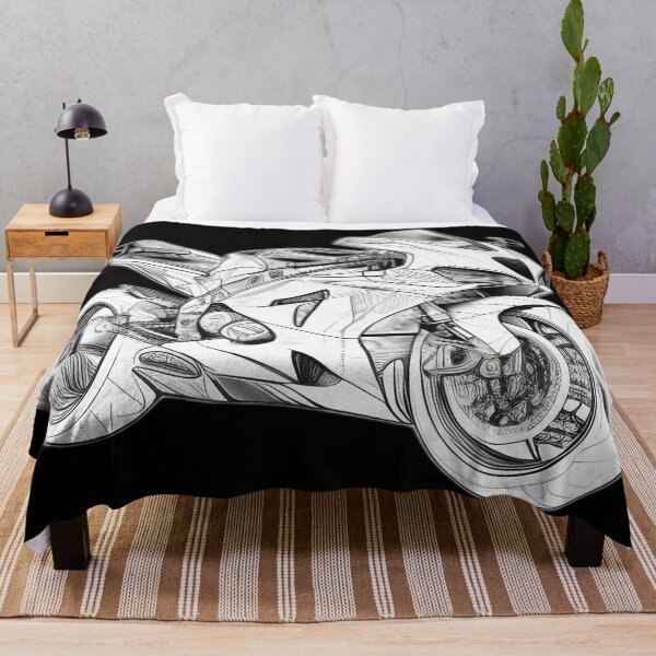 Item preview, Black and White Futuristic Cyberpunk Superbike designed and sold by beluxe.