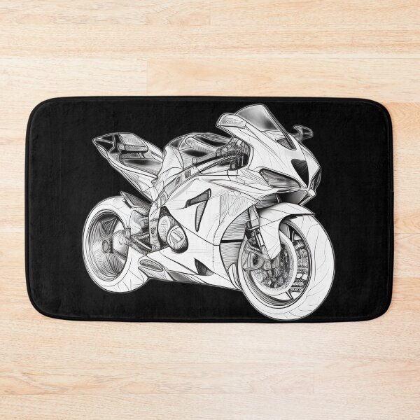 Item preview, Black and White Futuristic Cyberpunk Superbike designed and sold by beluxe.