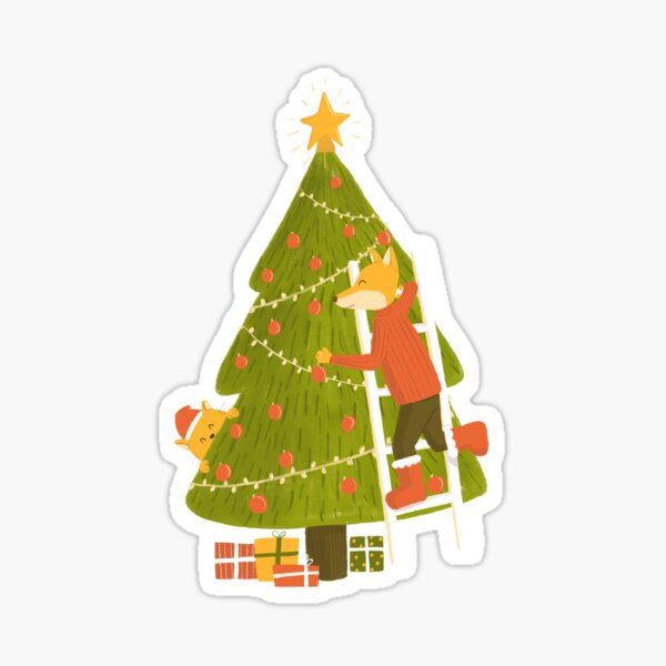 Merry Christmas Mr. Fox Sticker