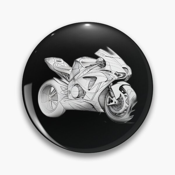Item preview, Black and White Futuristic Cyberpunk Superbike designed and sold by beluxe.